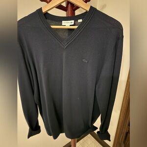 Lacoste navy blue wool sweater